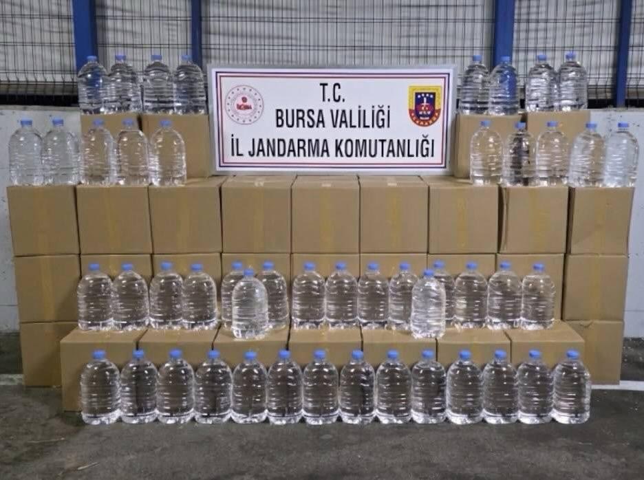 Bursa’da bin 260 litre etil alkol ele geçirildi