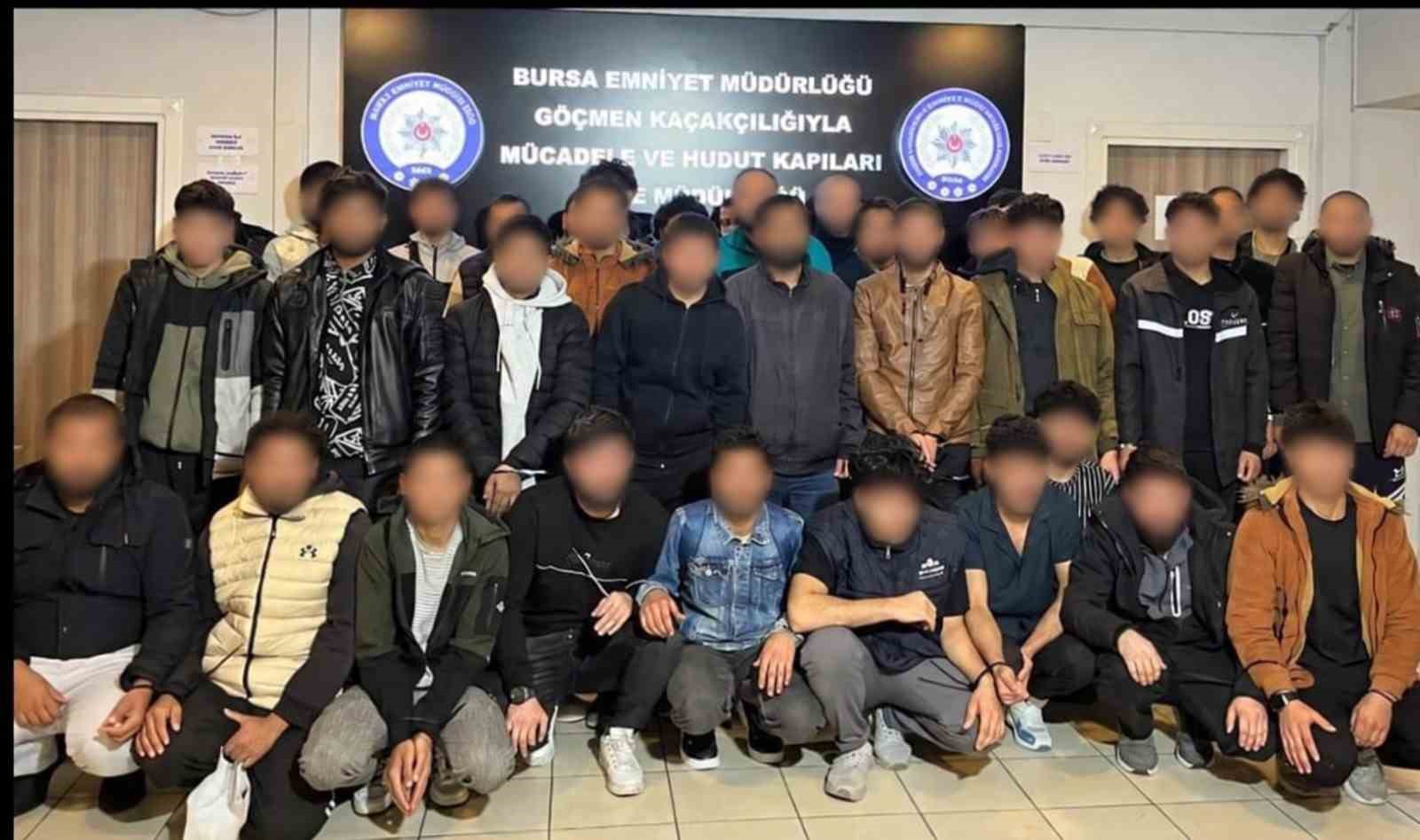 Bursa’da göçmen kaçakçılığı operasyonu: 11 şüpheli yakalandı