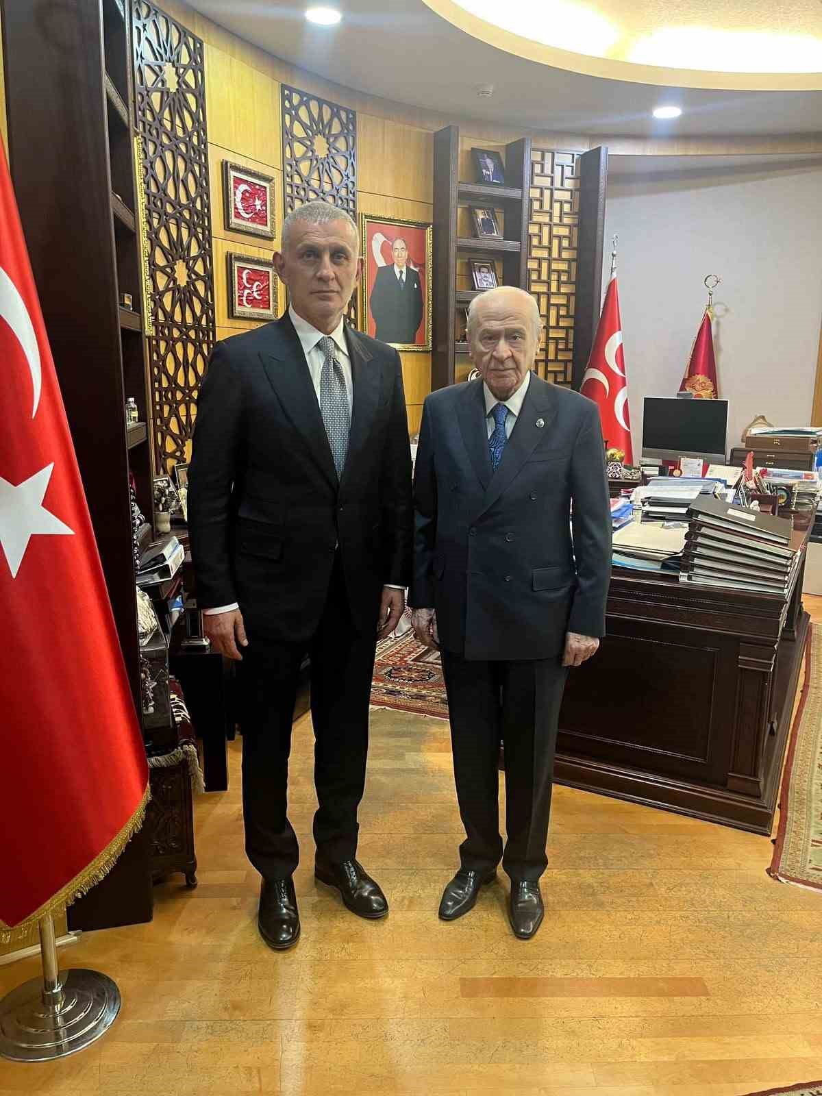 TFF Başkanı Hacıosmanoğlu’ndan MHP lideri Bahçeli’ye ziyaret