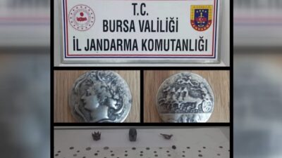 Bursa’nın Mudanya ilçesinde tarihi eser kaçakçılığına yönelik düzenlenen operasyonda, 2