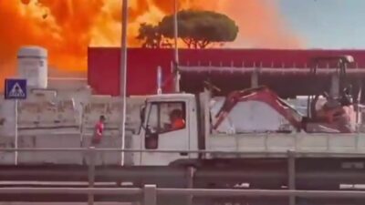 İtalya’nın başkenti Roma’da sabah saatlerinde büyük bir patlama meydana geldi.