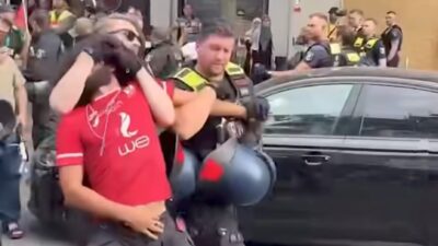 Berlin – Almanya’nın başkenti Berlin’de düzenlenmek istenen Filistin’e destek yürüyüşü,