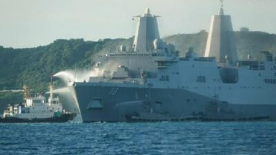 ABD Donanması’na ait USS New Orleans adlı savaş gemisinde, Japonya’nın