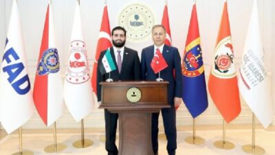 Türkiye İçişleri Bakanı Ali Yerlikaya, Suriye İçişleri Bakanı Enes Hattab