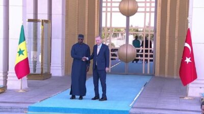Cumhurbaşkanı Recep Tayyip Erdoğan, Senegal Başbakanı Ousmane Sonko’yu Cumhurbaşkanlığı Külliyesi’nde