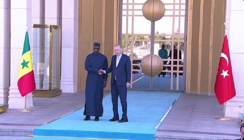 Cumhurbaşkanı Recep Tayyip Erdoğan, Senegal Başbakanı Ousmane Sonko’yu Cumhurbaşkanlığı Külliyesi’nde