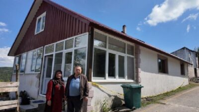 Bolu Dağı mevkiindeki Yeşiltepe köyünde yaşayan Kıyak ailesinin evi, sadece