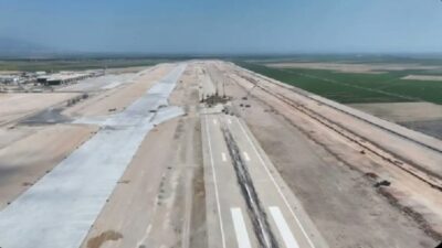 6 Şubat depremlerinde ağır hasar gören Hatay Havalimanı, onarım çalışmalarının