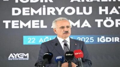 Kars-Iğdır-Aralık-Dilucu Demiryolu Hattı’nın temel atma töreni, 21 Ağustos 2025’te büyük