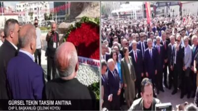 ÖZGÜR ÖZEL TAKSİM’DE ÇELENK BIRAKTI Cumhuriyet Halk Partisi’nin (CHP) 102.