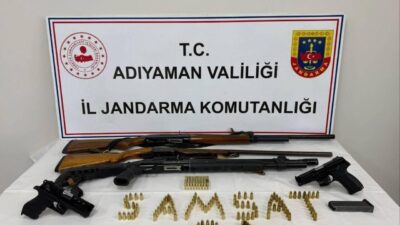 Adıyaman İl Jandarma Komutanlığı ekiplerince silah kaçakçılığına yönelik yürütülen çalışmalar