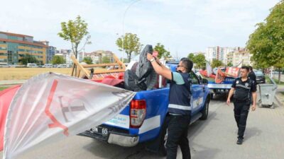 Nilüfer Belediyesi zabıta ekipleri, 23 Nisan ve Altınşehir Mahallelerinde gerçekleştirdiği