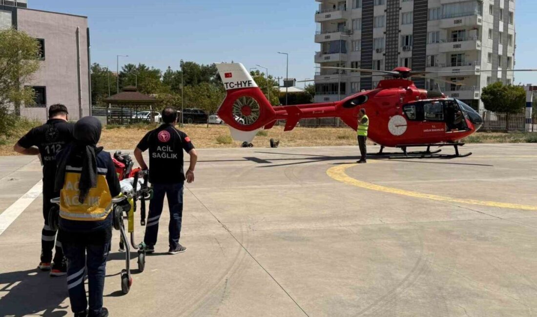 Ambulans helikopter kalp krizi geçiren hasta için havalandı Diyarbakır’ın Çermik ilçesinde kalp krizi geçiren yaşlı hasta, ambulans helikopterle