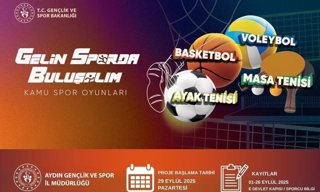 Aydın Gençlik ve Spor İl Müdürlüğü koordinesinde basketbol, voleybol, masa
