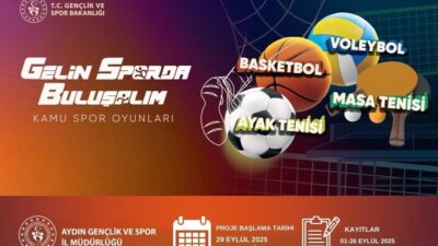 Aydın Gençlik ve Spor İl Müdürlüğü koordinesinde basketbol, voleybol, masa