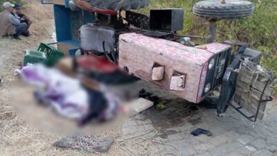 Aydın’ın Germencik ilçesinde bağlı Bozköy Mahallesi’nde meydana gelen traktör kazasında