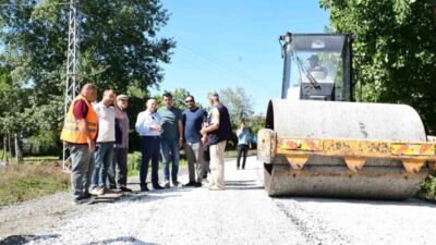 Samsun’un Terme Belediyesi, Bafracalı Mahallesi’nin yüzyıllık asfalt yol hasretini sona
