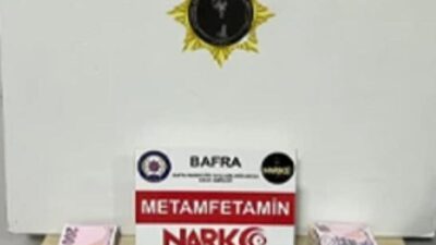 Samsun’un Bafra ilçesinde Narkotik Suçlarla Mücadele Büro Amirliği ekipleri tarafından