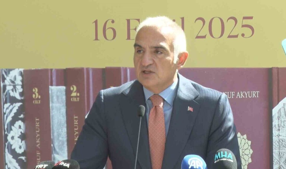 Kültür ve Turizm Bakanı Mehmet Nuri Ersoy, “Özellikle gençlere şu
