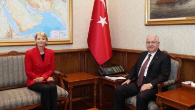 Milli Savunma Bakanı Yaşar Güler, İngiltere’nin Ankara Büyükelçisi Jill Morris’i