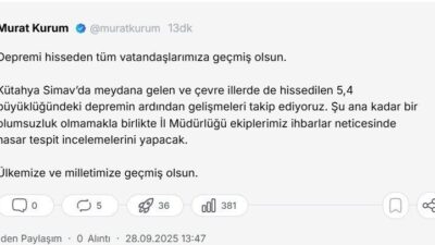 Çevre, Şehircilik ve İklim Değişikliği Bakanı Murat Kurum, sosyal medya