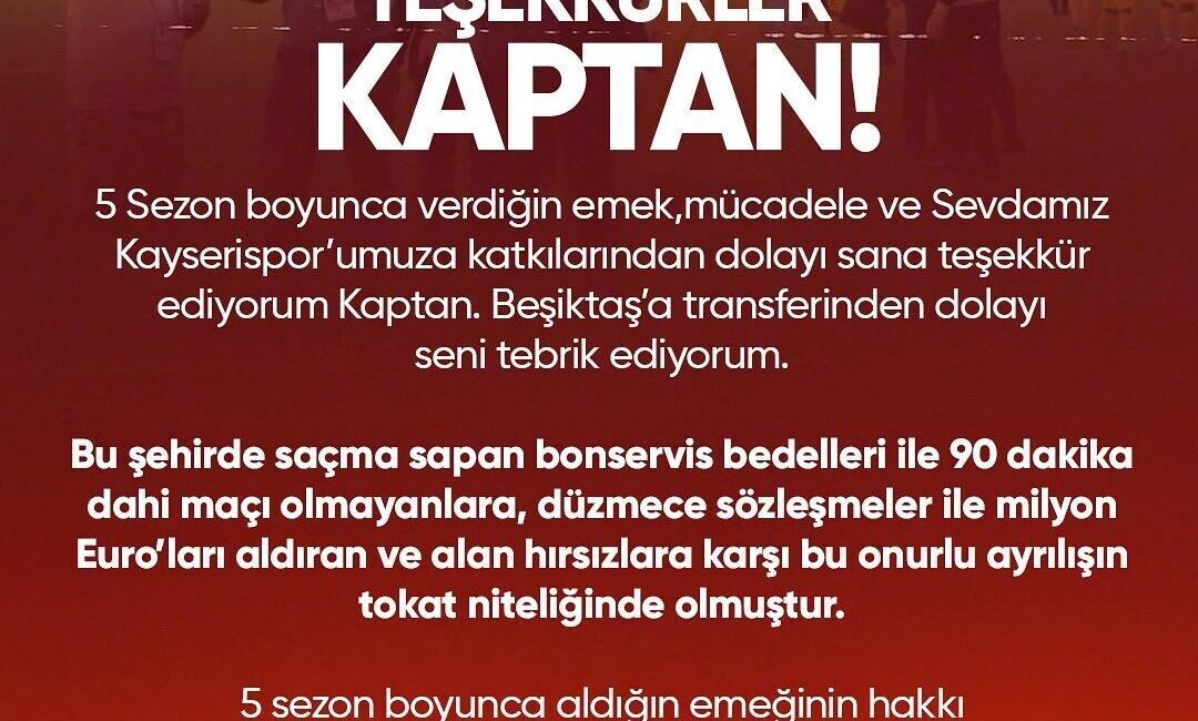 Milliyetçi Hareket Partisi (MHP) Kayseri Milletvekili Baki Ersoy, Beşiktaş’a transfer