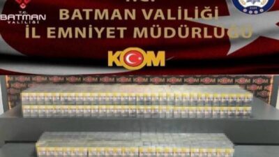 Batman’da polis ekiplerince durdurulan bir araçta yapılan aramada bin paket