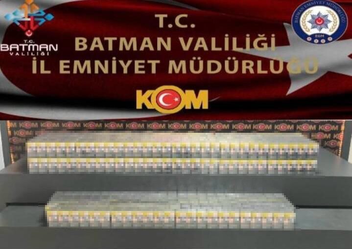 Batman’da kaçak sigara operasyonu Batman’da polis ekiplerince durdurulan bir araçta yapılan aramada bin paket