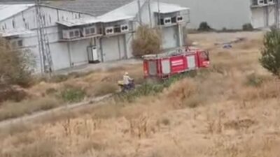 Ankara’nın Beypazarı ilçesinde henüz belirlenemeyen sebeple otluk alanda yangın çıktı.