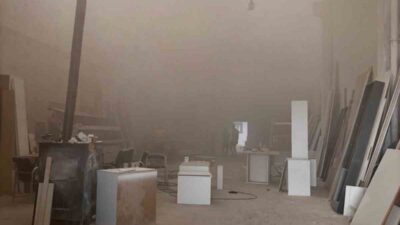 Konya’nın Beyşehir ilçesinde bir mobilya imalathanesinde çıkan yangın, itfaiye ekipleri