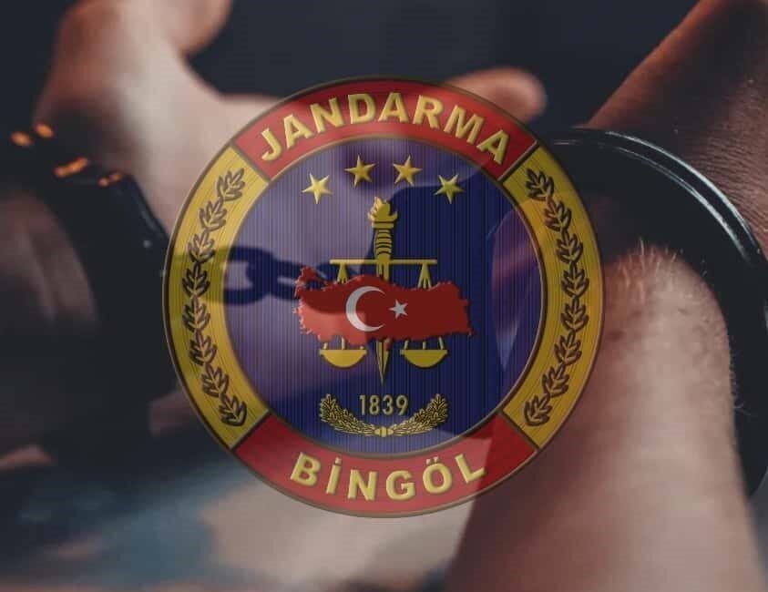 Bingöl’de jandarma ekipleri tarafından yapılan çalışmada 4 yıl 2 ay