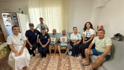 Bodrum Belediyesi ekipleri, vefat eden zabıta personellerinin ailelerini Zabıta Haftası’nda