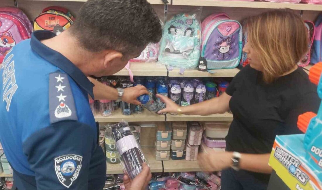 Bozdoğan Belediyesi Zabıta Müdürlüğü ekipleri, ilçede faaliyet gösteren süpermarket ve