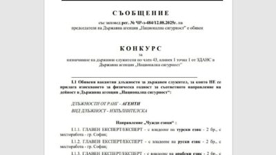 Bulgaristan’ın iç istihbarat ve karşı istihbarattan sorumlu kurumu olan Devlet