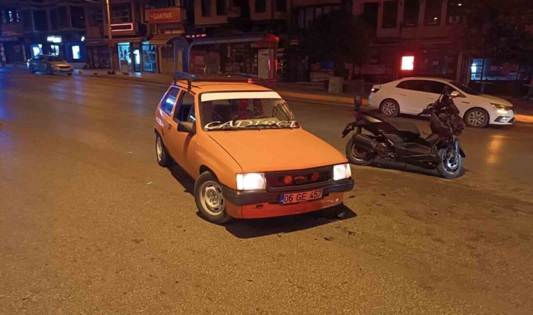 Bursa’da meydana gelen kazada drift yapan otomobile arkasından gelen motosikletli