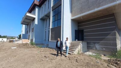 Samsun’un Çarşamba ilçesinde yapımı devam eden hükümet konağı inşaatında sona