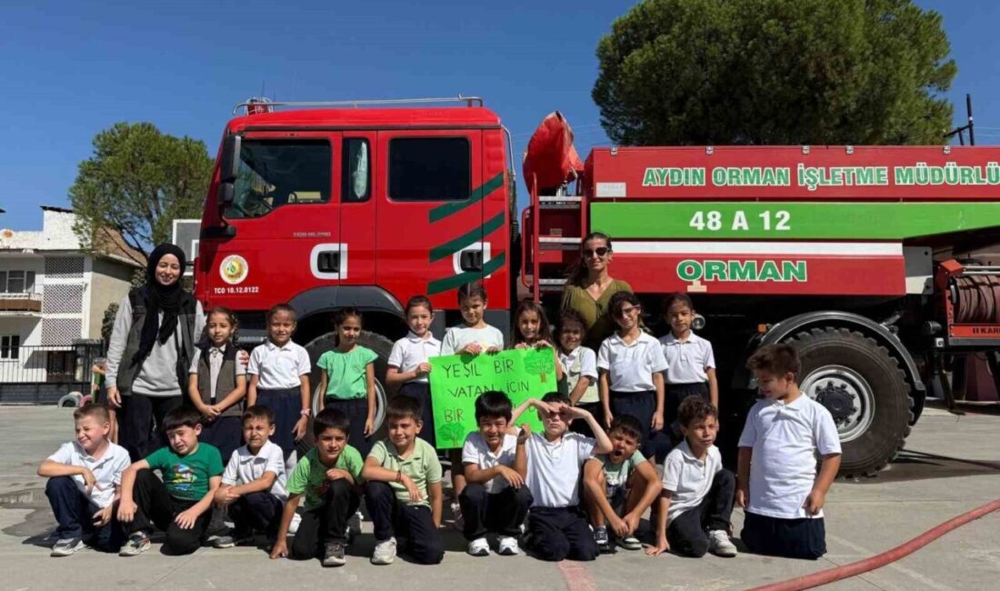 Aydın’ın Çine ilçesinde öğrencilere orman yangınları ile ilgili farkındalık eğitimi