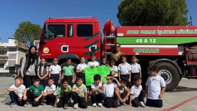 Aydın’ın Çine ilçesinde öğrencilere orman yangınları ile ilgili farkındalık eğitimi