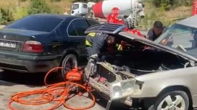 Fethiye-Dalaman Yolu üzerinde Göcek Tüneli’nin Dalaman çıkışı yakınında iki otomobilin