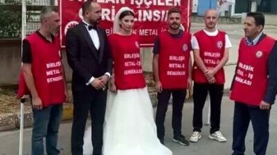 Sakarya’nın Hendek ilçesindeki SAG Hidrolik fabrikasında çalışan ve düğününe saatler