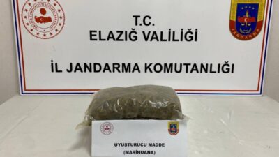 Elazığ’da uyuşturucuyla mücadele kapsamında jandarma ekipler tarafından yapılan çalışmada 2