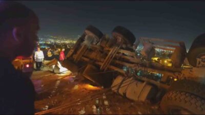 HATAY (İHA) – Hatay’da freni patlayarak devrilen kamyonun sürücüsü kazanın