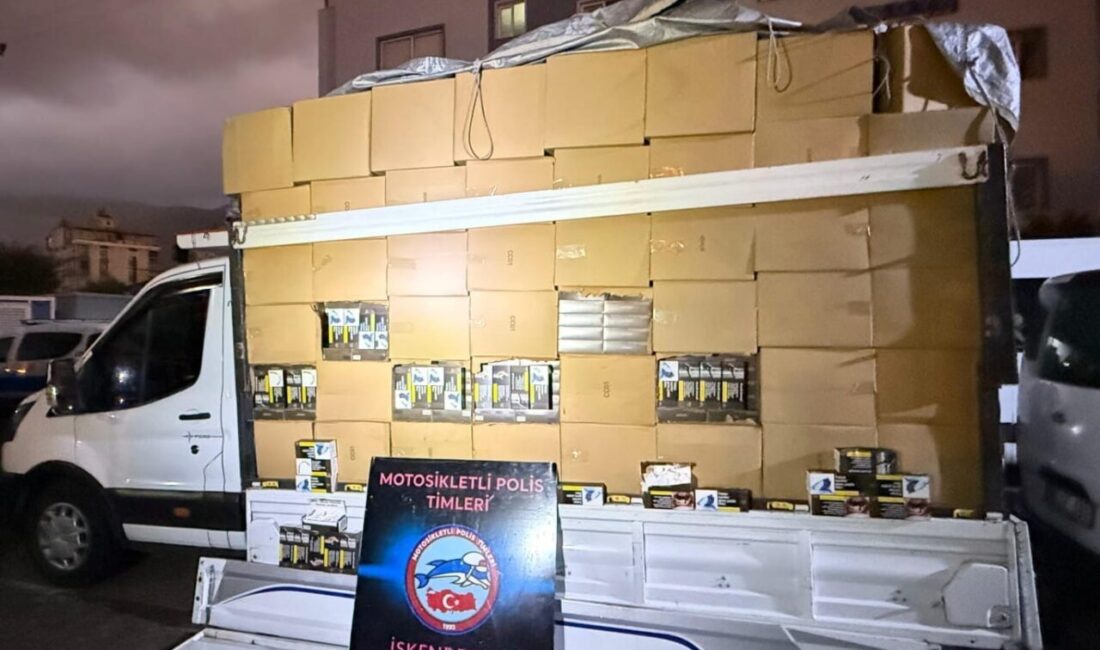 Hatay’da 2 milyon 900 bin adet gümrük kaçağı makaron ele geçirildi Hatay’ın İskenderun ilçesinde polis ekipleri tarafından 2 milyon 900 bin