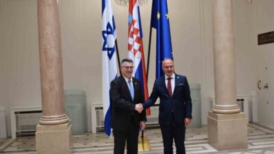 Hırvatistan Cumhurbaşkanı Zoran Milanovic, İsrail Dışişleri Bakanı Gideon Sa’ar’ı ağırlayan