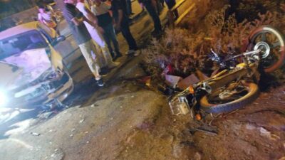 Iğdır merkez Halfeli beldesi yolunda otomobil ile motosikletin çarpışması sonucu