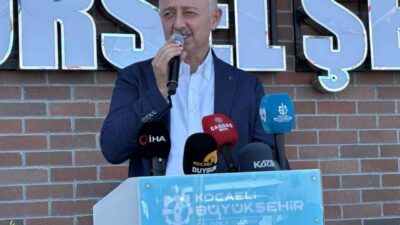 Kocaeli’nin Karamürsel ilçesindeki yeni şehirlerarası otobüs terminalinin tanıtım töreninde konuşan