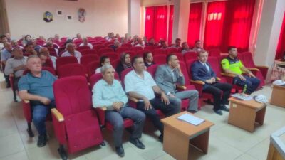 Aydın’ın Karacasu ilçesinde okul servis şoförleri ve personeline yönelik trafik