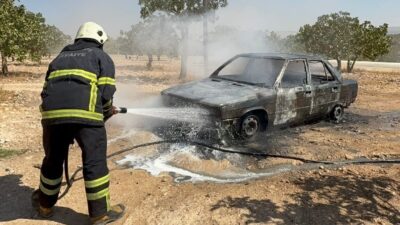 Şanlıurfa’nın Birecik ilçesinde bir şahıs park halindeki otomobilini ateşe verdi.