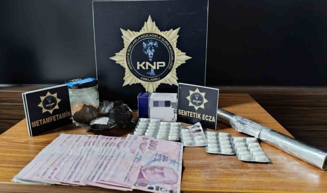 Kırklareli’nde uyuşturucu operasyonu Kırklareli’nde polis ekiplerince düzenlenen uyuşturucu operasyonunda bir şüpheli şahıs gözaltına