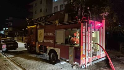 Kırklareli’nin Lüleburgaz ilçesinde tek katlı bir evde çıkan yangın, itfaiye
